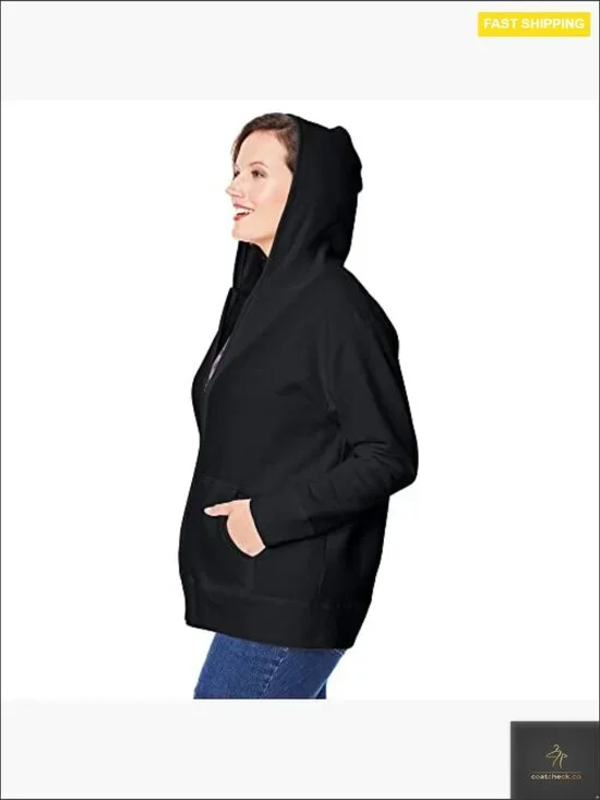 Oversized Zip Up Hoodie Fleece Athletic Fit Plus Size Cozy Casual Wear - Picture 6 of 7